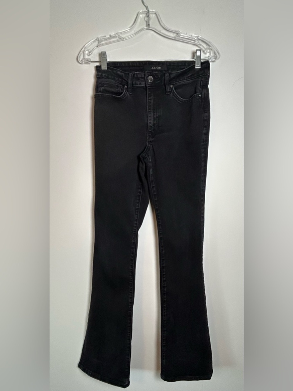 Joe's Jeans Black coated flare jeans  Women's size 26 high rise bootcut